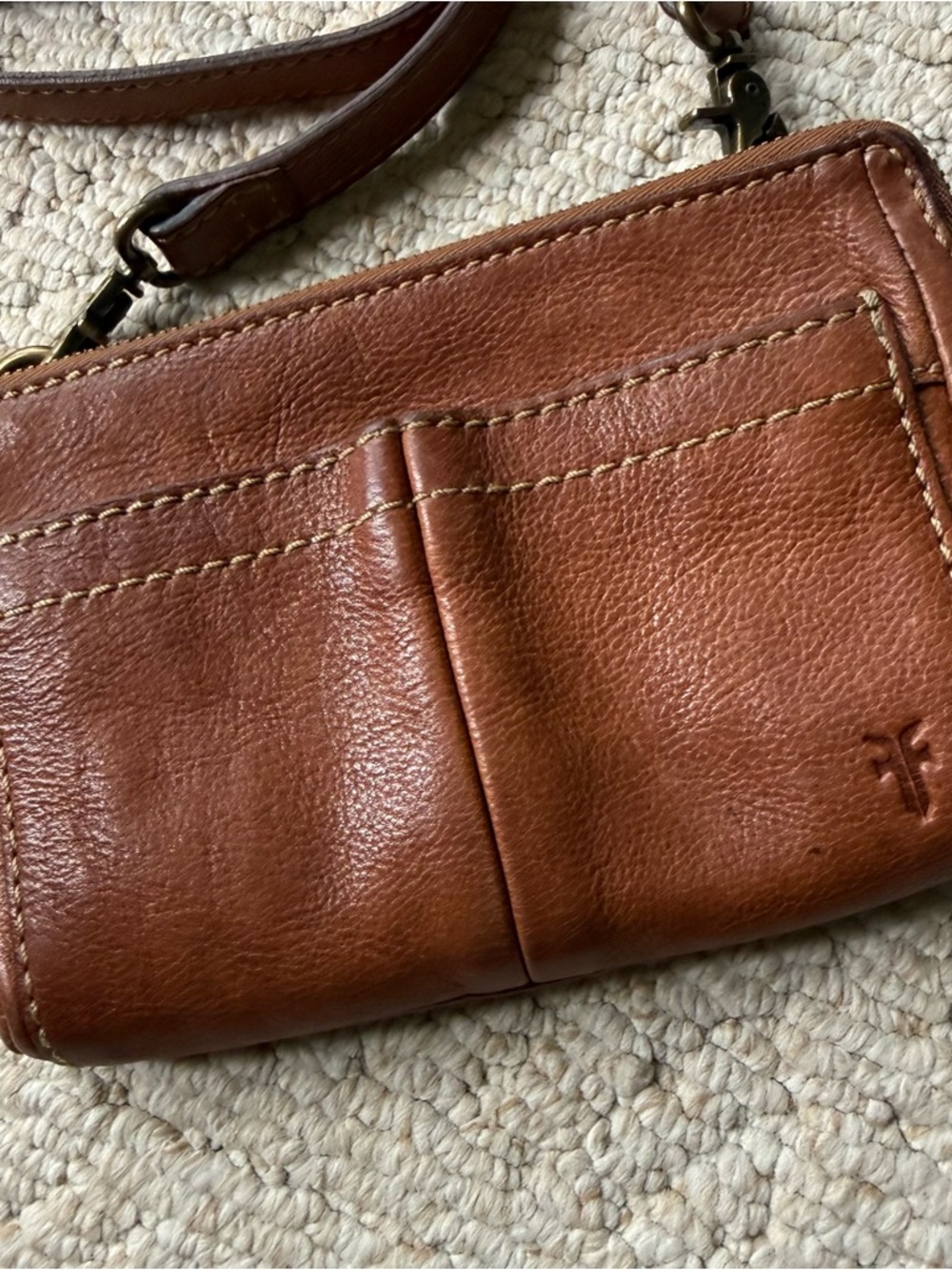 Frye Brown Leather Crossbody - Picture 2 of 4